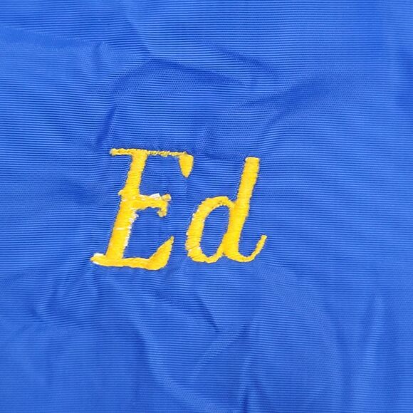 Vintage 70s Gun Club Bomber Jacket Medium 23x24 Blue - Picture 12 of 15